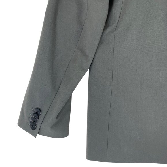 H&M Single-breasted Blazer color Dark gray-green size xs - Picture 6 of 14